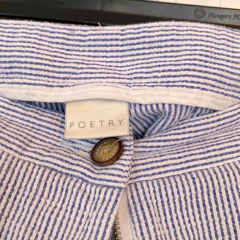 Poetry Blue & White Searsucker pants. 100% cotton in EUC. Great brand. Size 12. - Picture 2 of 15